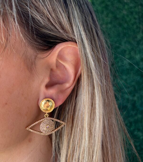 Pendientes ojo brillo