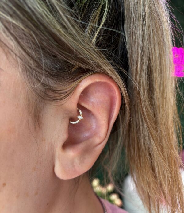 Daith Gota cristal gold
