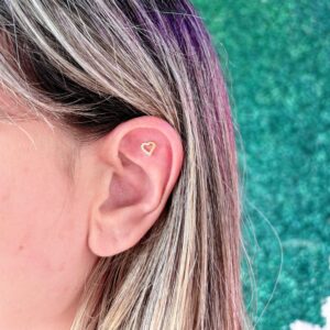 Corazón con cristal gold