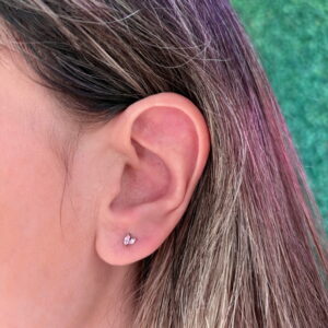 Gota doble cristal rosa